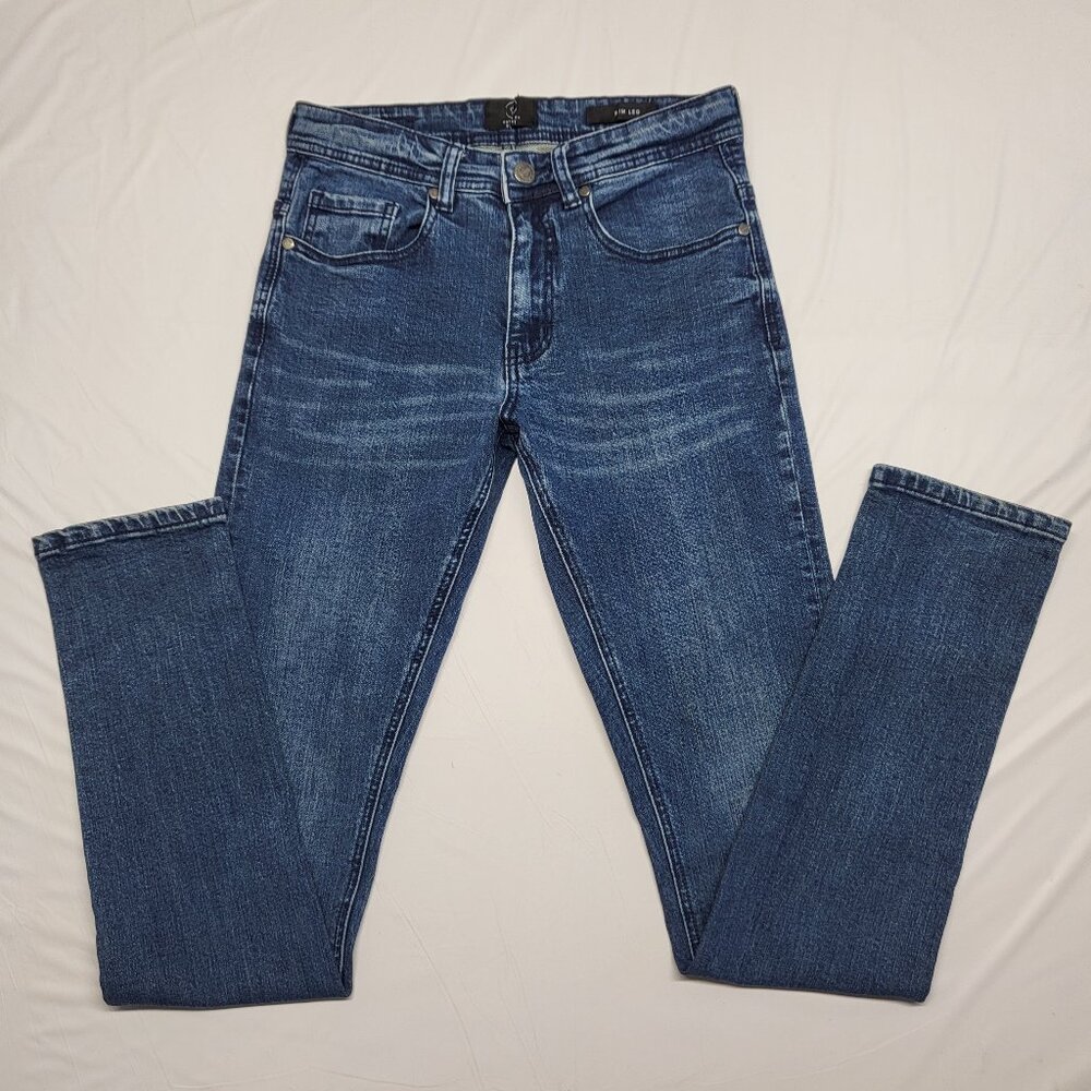91 Cotton On Womens Jeans Size 28 X 31.5 Slim Leg Pockets Darkwash